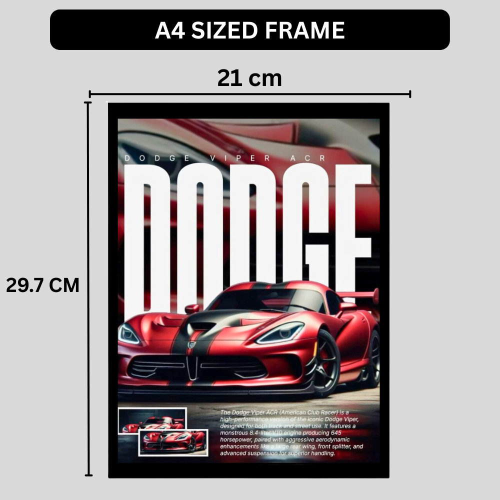 Dodge Viper ACR Car Wall Art – Premium Automotive Decor for Car Enthusiasts