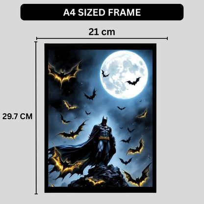 Premium Batman Wall Art – Aesthetic 3D Frame for Home & Office Decor | DC Superhero Collectible
