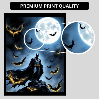 Premium Batman Wall Art – Aesthetic 3D Frame for Home & Office Decor | DC Superhero Collectible