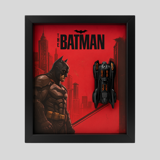 Batman Batmobile V2 3D Framed Collectible Display – Diecast Car 1:64 Model