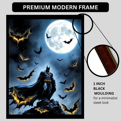 Premium Batman Wall Art – Aesthetic 3D Frame for Home & Office Decor | DC Superhero Collectible