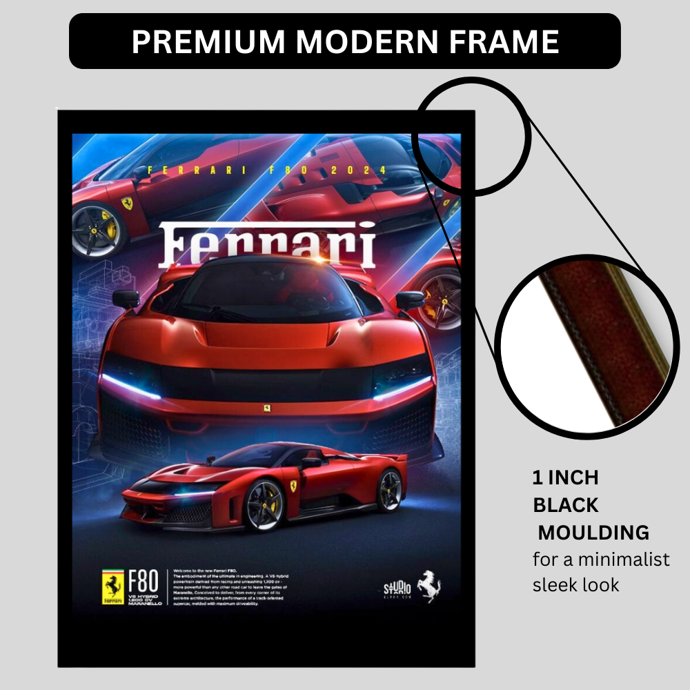 Ferrari F80 Car Wall Art – Premium Automotive Decor for Car Enthusiasts