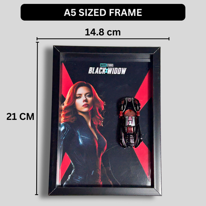 Black Widow Diecast Car Frame – Marvel | Limited Edition Display