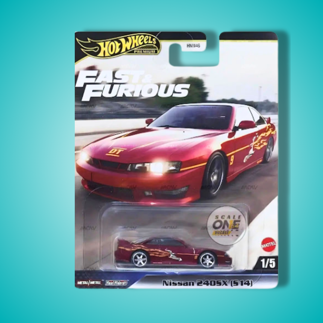Hot Wheels Fast & Furious Set of 5 – 1970 Plymouth Road Runner, Nissan 240SX S14, Toyota GR Supra, Lamborghini LM002 & Koenigsegg CCXR (1:64 Diecast Cars)