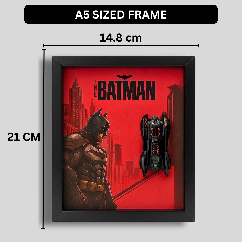 Batman Batmobile V2 3D Framed Collectible Display – Diecast Car 1:64 Model