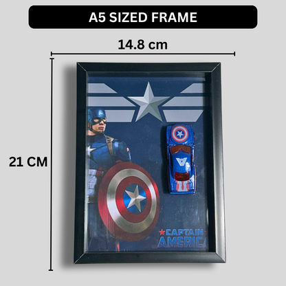 Captain America Diecast Car Frame – Marvel | Limited Edition Display