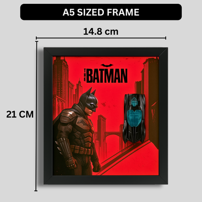 Batman Aircraft 3D Framed Collectible Display – Diecast Car 1:64 Model