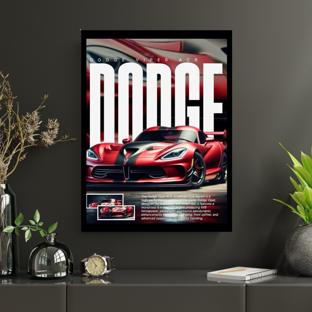 Dodge Viper ACR Car Wall Art – Premium Automotive Decor for Car Enthusiasts