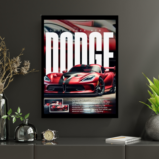 Dodge Viper ACR Car Wall Art – Premium Automotive Decor for Car Enthusiasts