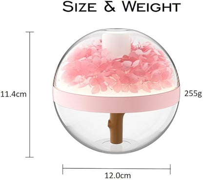 Flower Humidifier – Cute USB Cool Mist Humidifier with LED Night Light for Bedroom