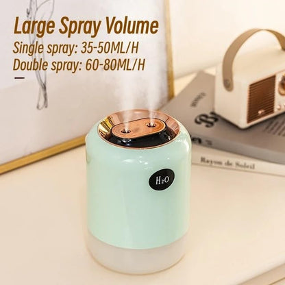 Double Spray Humidifier – High-Capacity Cool Mist Diffuser with Dual Nozzles for Home & Office