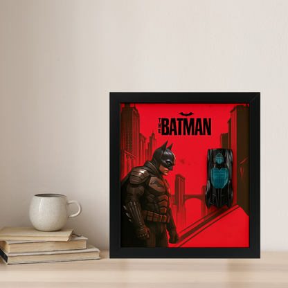 Batman Aircraft 3D Framed Collectible Display – Diecast Car 1:64 Model