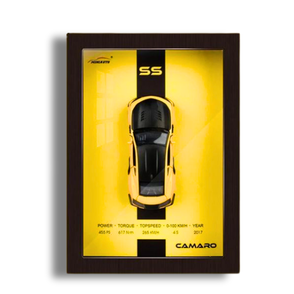 Chevrolet Camaro SS Diecast Car Frame 1:32  – 3D Wall Art