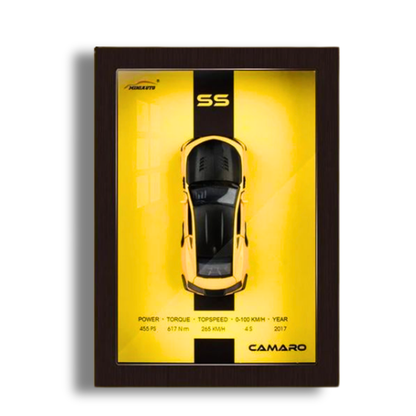 Chevrolet Camaro SS Diecast Car Frame 1:32  – 3D Wall Art