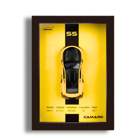 Chevrolet Camaro SS Diecast Car Frame 1:32  – 3D Wall Art