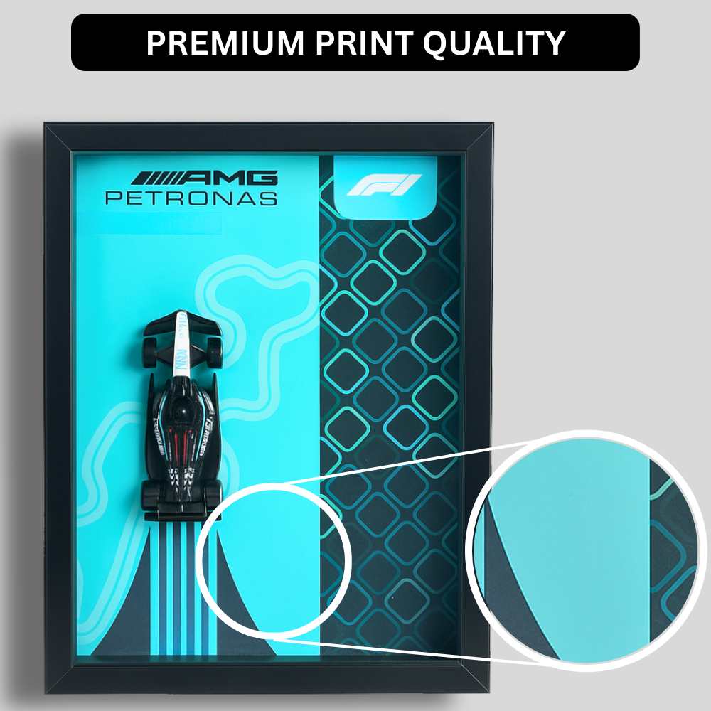 Mercedes-AMG Petronas F1 Team 2025 Hot Wheels 3D Car Frame - Limited Edition