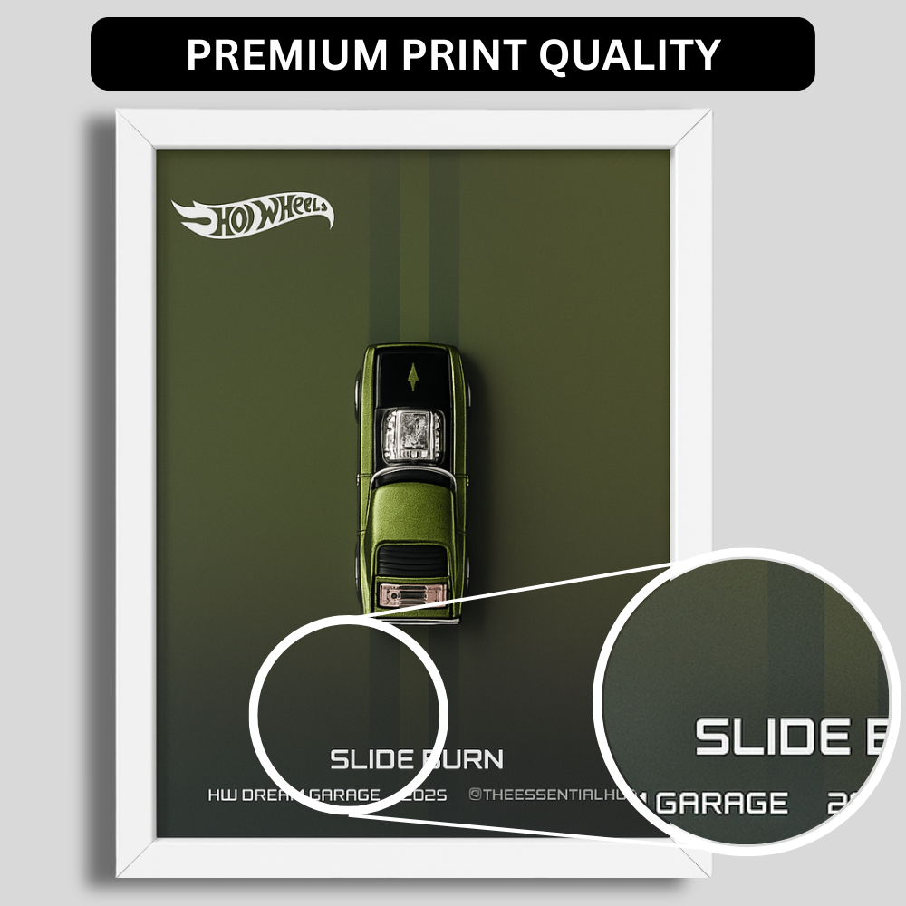 Slide-Burn 2025 Hot Wheels 3D Car Frame – Custom Racer