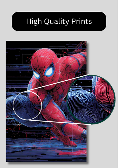 Spider Mann Split Poster for Wall | 3 Large A3 Sized Spider Mann Posters for Room Decor | Huge 89 x 42 cm Superhero Wall Art for Bedroom, Gaming Room & Office