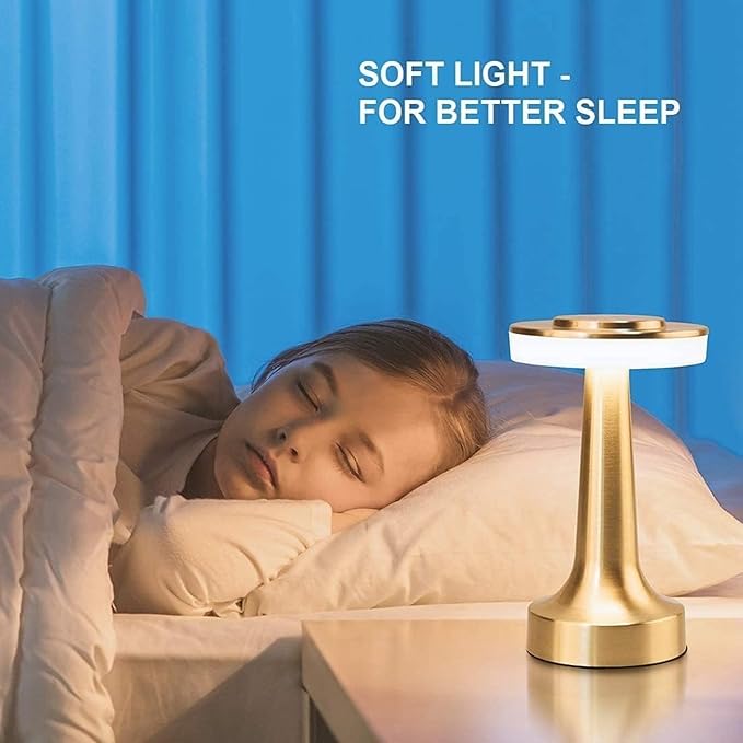 Metal LED Rechargeable Desk Lamp with Touch Sensor