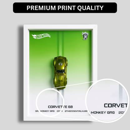 68 Corvette - Gas Monkey Garage Hot Wheels 3D Car Frame