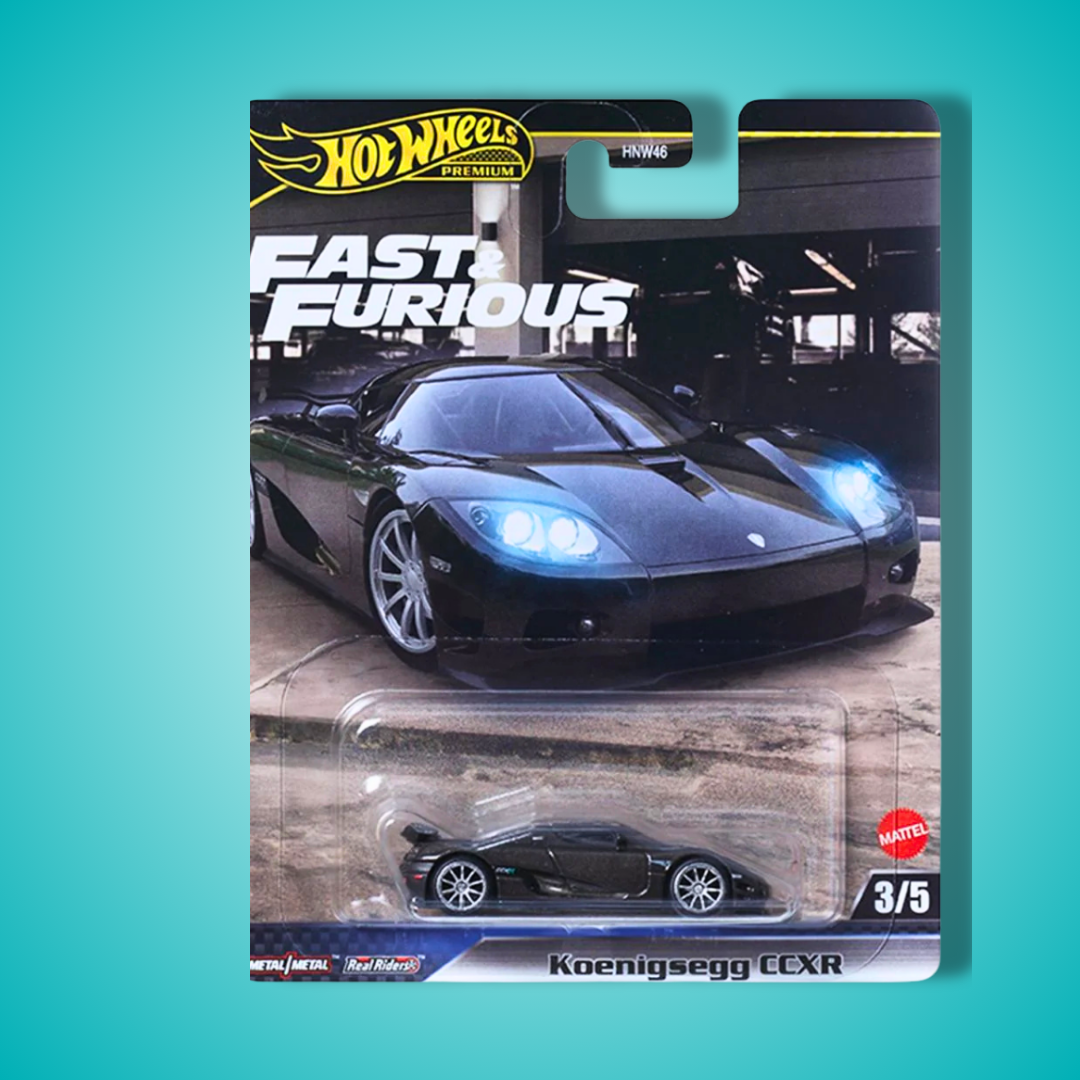 Hot Wheels Fast & Furious Set of 5 – 1970 Plymouth Road Runner, Nissan 240SX S14, Toyota GR Supra, Lamborghini LM002 & Koenigsegg CCXR (1:64 Diecast Cars)