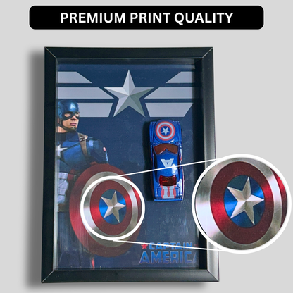 Captain America Diecast Car Frame – Marvel | Limited Edition Display