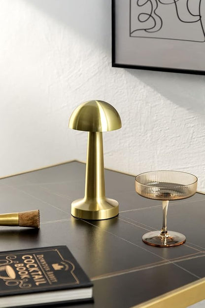 Portable Mushroom Style Metal LED Table Lamp