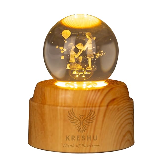 Rotating 3D Crystal Lamp Ball