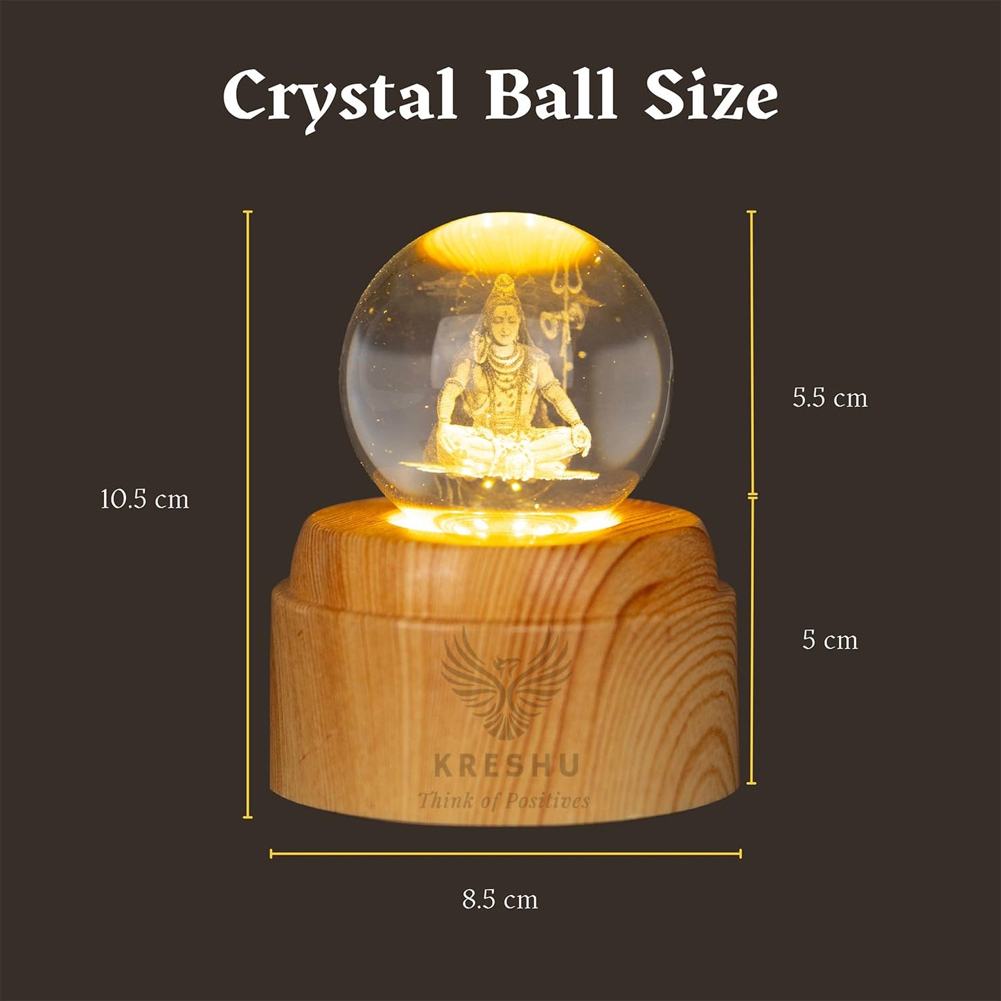 Rotating 3D Crystal Lamp Ball