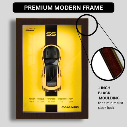 Chevrolet Camaro SS Diecast Car Frame 1:32  – 3D Wall Art