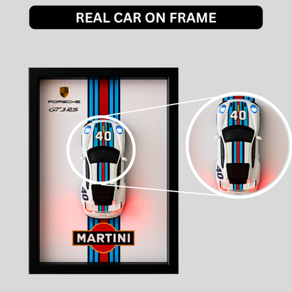 Porsche GT3RS Martini 3D Supercar Wall Art – Diecast Car 1:32 Model