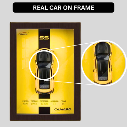 Chevrolet Camaro SS Diecast Car Frame 1:32  – 3D Wall Art