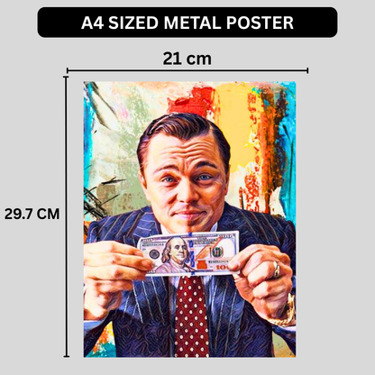 Premium Glossy Aluminium Metal Poster – Motivational Money Art | High-Definition Printed Aluminium Wall Decor for Office, Bedroom & Living Room | Waterproof, Fade-Proof Modern Wall Frame