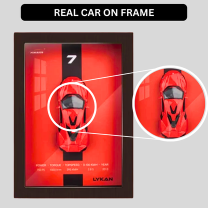 Lykan Hypersport Diecast Car Frame 1:32  – 3D Wall Art