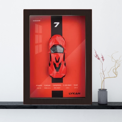 Lykan Hypersport Diecast Car Frame 1:32  – 3D Wall Art