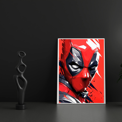 Premium Glossy Aluminium Metal Poster – Deadpool Art | HD Printed Aluminium Wall Decor for Bedroom, Gaming Room, Office & Studio | Waterproof, Fade-Proof Modern Wall Frame