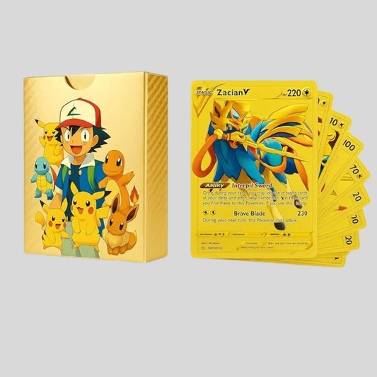 Premium Pokémon Golden Foil Card Set – 55 Cards Collector's Edition for Kids & Fans