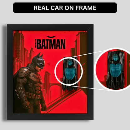 Batman Aircraft 3D Framed Collectible Display – Diecast Car 1:64 Model