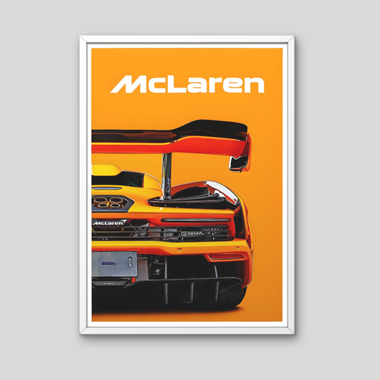McLaren Framed Car Wall Art – Premium Automotive Decor for Car Enthusiasts