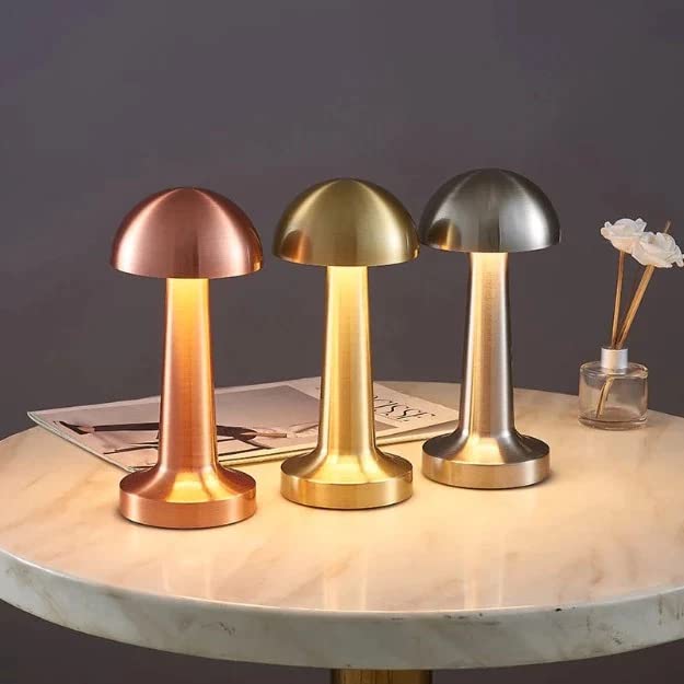Portable Mushroom Style Metal LED Table Lamp