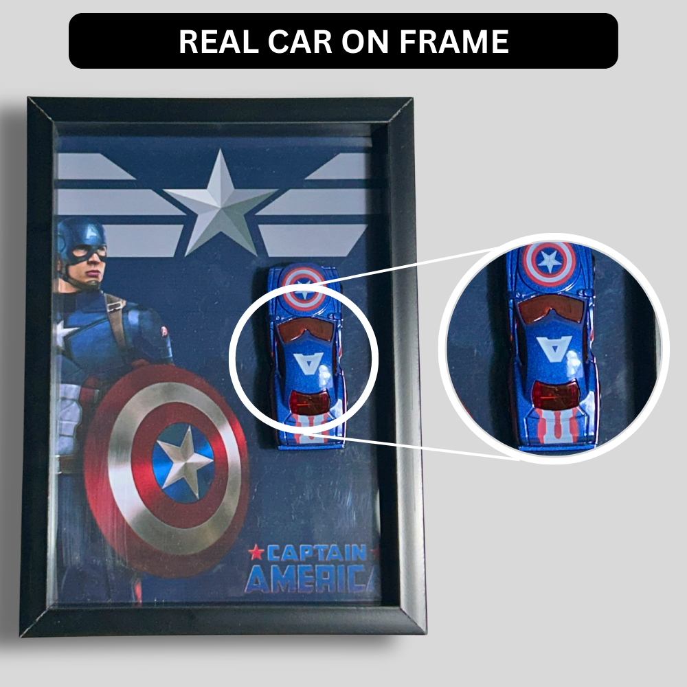 Captain America Diecast Car Frame – Marvel | Limited Edition Display