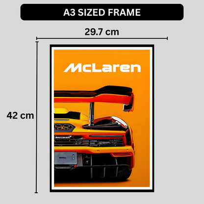 McLaren Framed Car Wall Art – Premium Automotive Decor for Car Enthusiasts