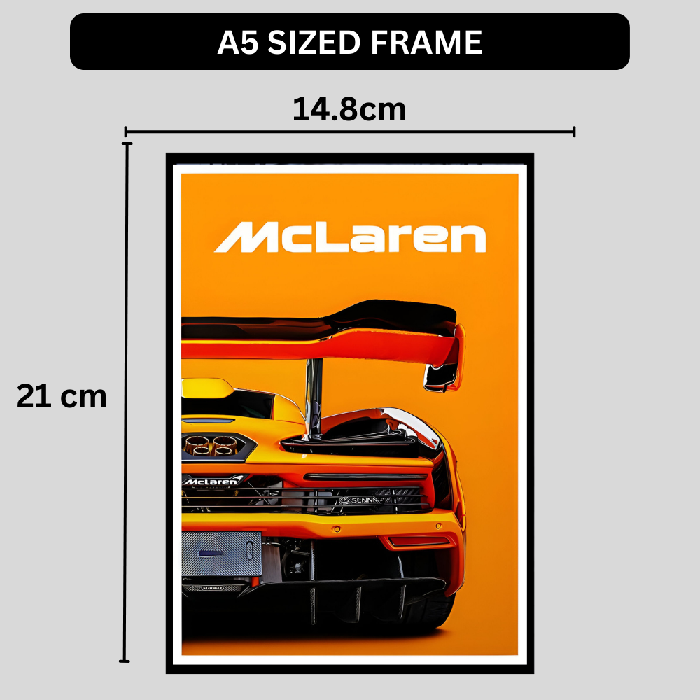 McLaren Framed Car Wall Art – Premium Automotive Decor for Car Enthusiasts