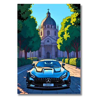 Mercedes AMG GT Black Series Poster Wall Art | Luxury Supercar Aesthetic Poster for Bedroom, Gaming Room & Office | Premium Automotive Decor Print