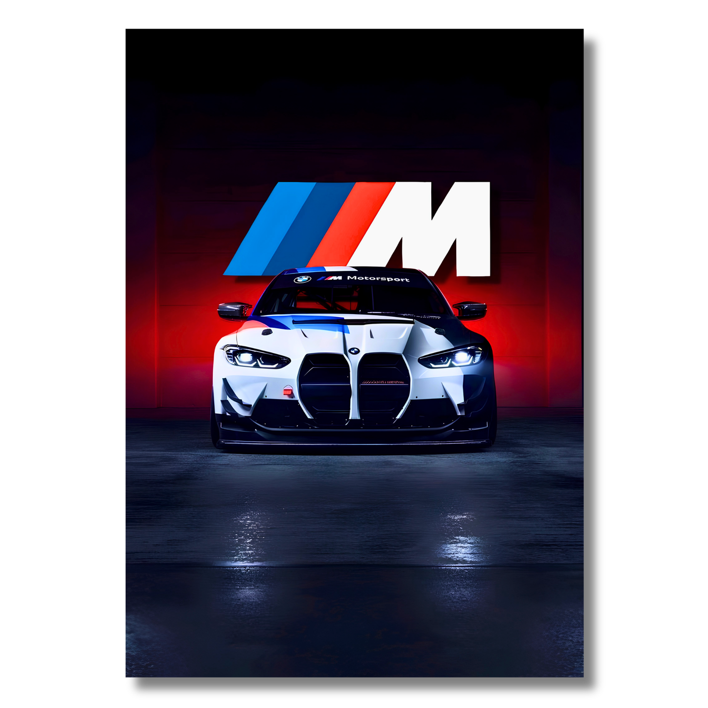 BMW M4 GT3 Motorsport Poster Wall Art | BMW M Series Racing Car Poster for Gaming Room, Bedroom & Office | Premium Automotive Decor Print