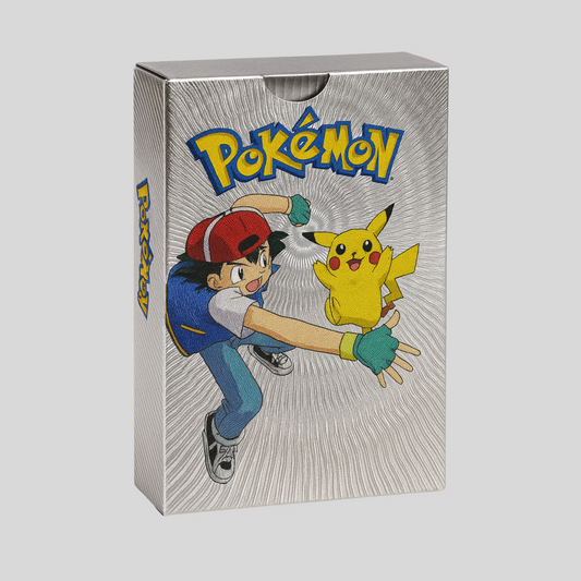 Premium Pokémon Silver Foil Card Set – 55 Cards Collector's Edition for Kids & Fans