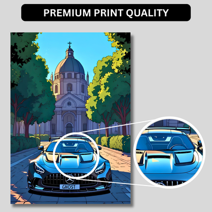 Mercedes AMG GT Black Series Poster Wall Art | Luxury Supercar Aesthetic Poster for Bedroom, Gaming Room & Office | Premium Automotive Decor Print