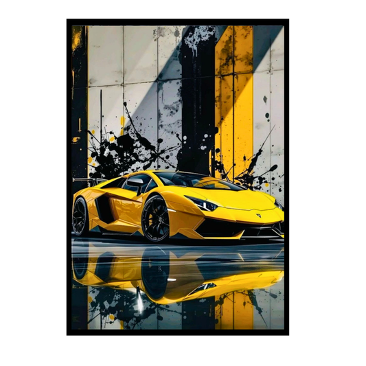 Lamborghini Framed Car Wall Art – Premium Automotive Decor for Car Enthusiasts