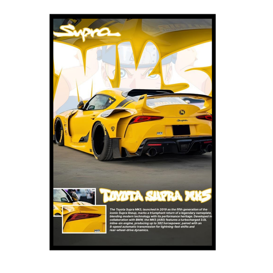 TOYOTA SUPRA MK5 Car Wall Art – Premium Automotive Decor for Car Enthusiasts
