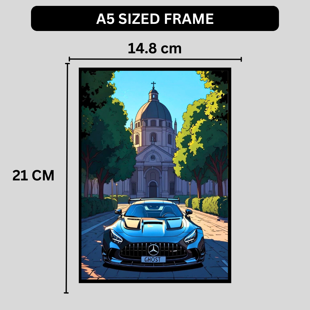 Mercedes Framed Car Wall Art – Premium Automotive Decor for Car Enthusiasts